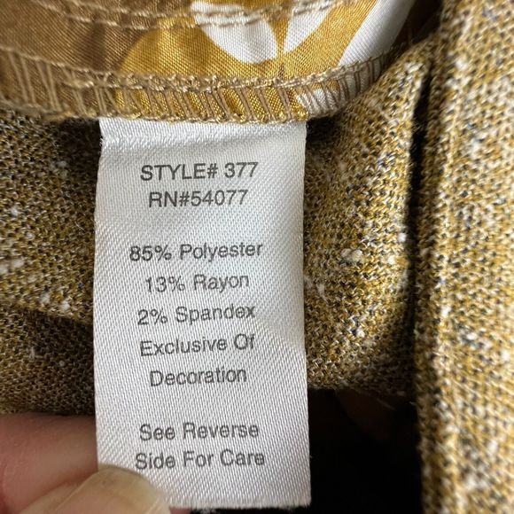 Cabi Womens Tan Spotted Mid Rise Wide‎ Leg Dress Pants 4 Style 377 - Picture 10 of 10